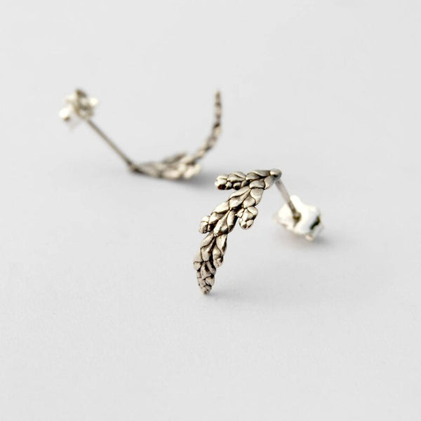 Boucles d'oreilles Cèdre en argent - arloca