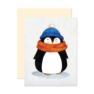 Carte de souhaits plantable Pingouin - arloca