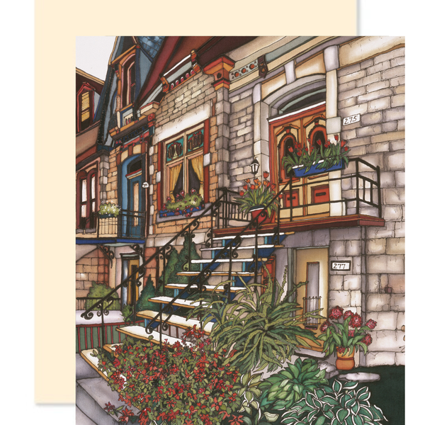 Carte de souhaits rue Cherrier à Montréal