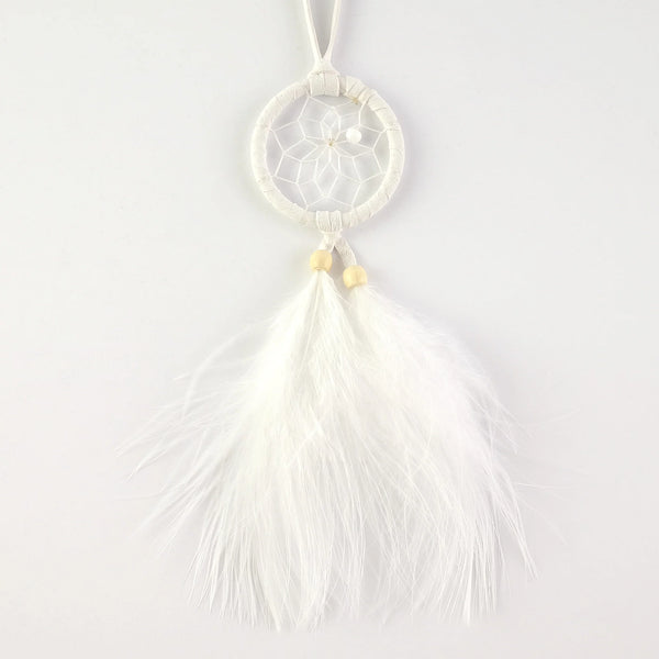 Capteur de rêves 1,5 po blanc naturel - arloca