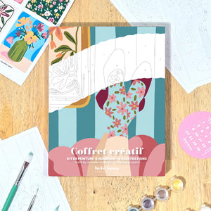 Coffret créatif, Kit de peinture à numéros - Ambiance Rétro bohème - arloca