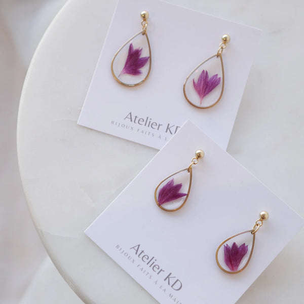 Boucles d'oreilles goute.
