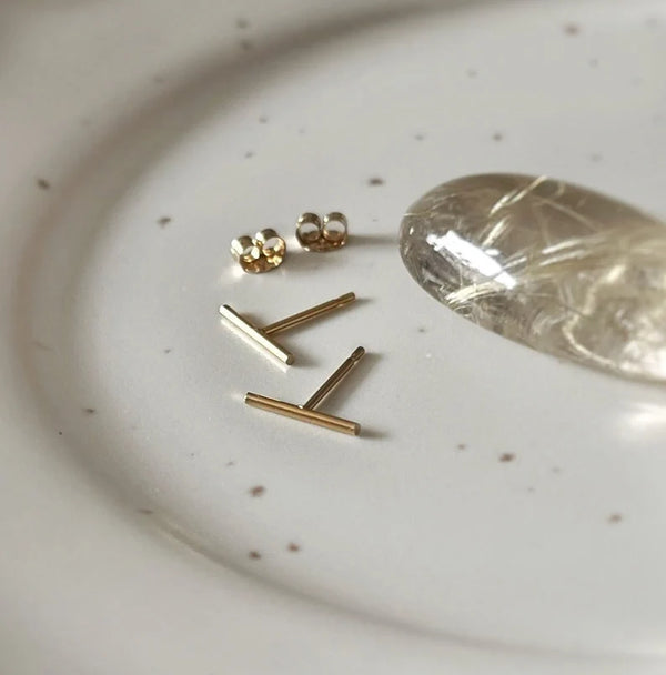 Boucles d'oreilles Barres or - arloca