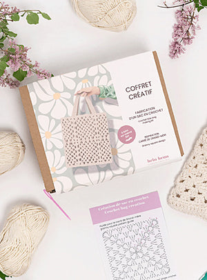 Fabrication de sac en crochet combo crème - arloca