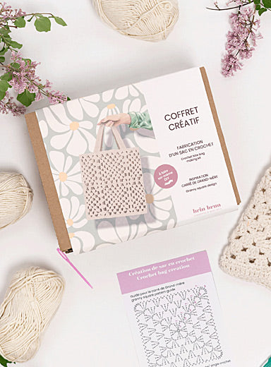 Fabrication de sac en crochet combo crème - arloca