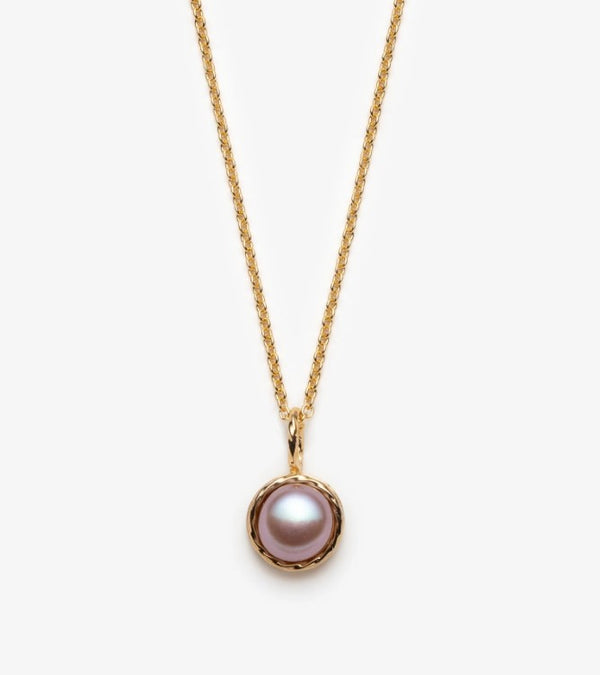 Collier Résilience or perle rose