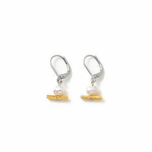 Boucles d'oreilles Abelia perle et or - arloca