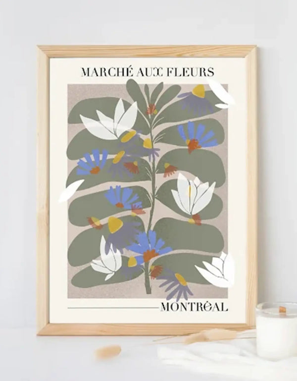 Affiche Marché aux fleurs - arloca