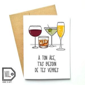 Carte de souhaits Verres - arloca