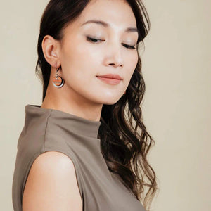 Boucles d'oreilles Brume en bois d'Isabelle Ferland