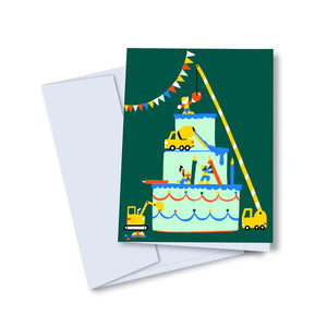 Carte de ssouhaits Gâteau de la construction - arloca