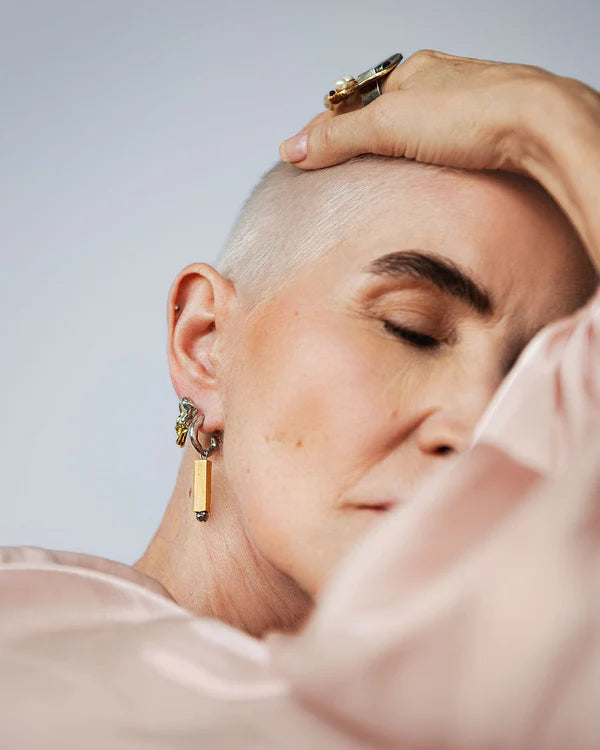 Boucles d'oreille Fluvi Deux tons - arloca