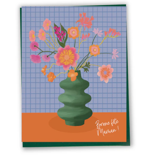 Carte de souhaits Fête des mères Fleurs sauvages - arloca