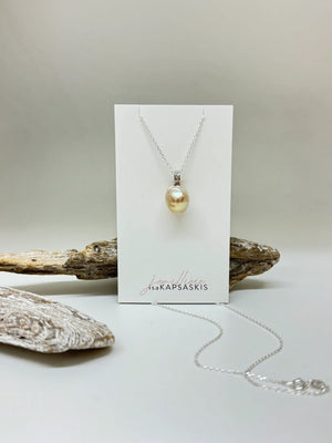 Pendentif perle argent - arloca
