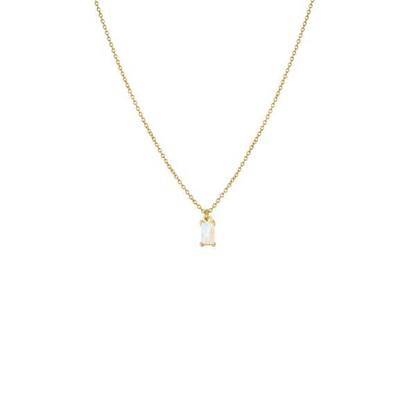 Collier or et petite opale