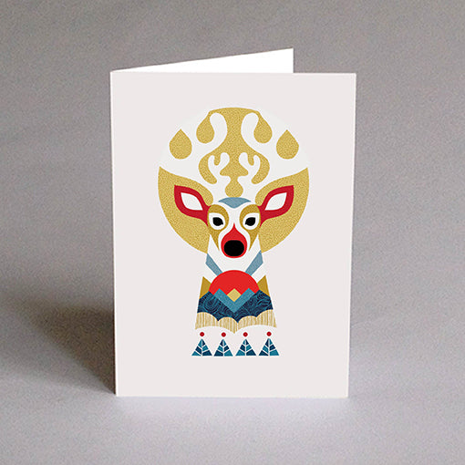 Carte de souhaits Rudy le renne