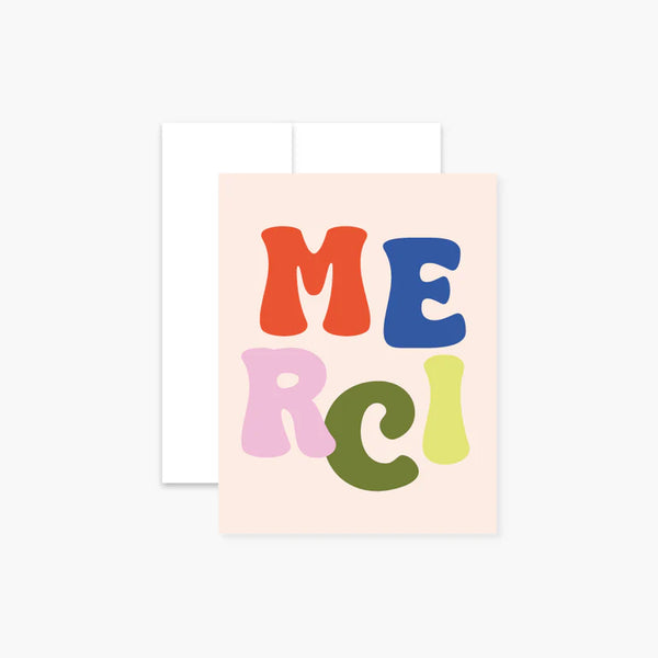 Carte de souhaits Merci Décomposé