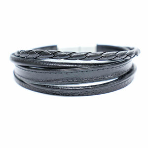 Bracelet en cuir multiple pour homme