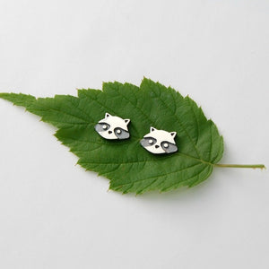 Boucles d'oreilles clous Raton Laveur - arloca