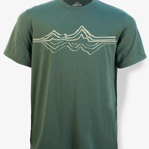 T-shirt Montagne reflex vert chiné - arloca