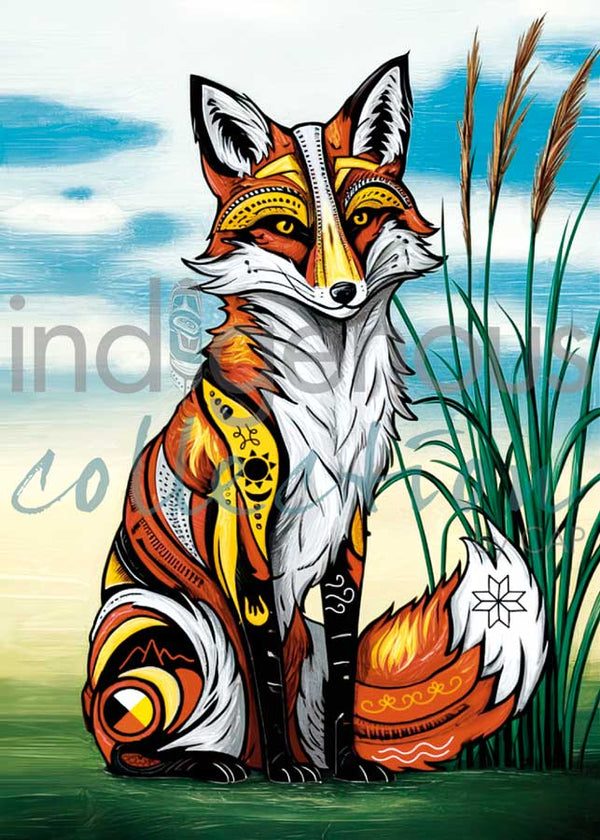 Carte de souhaits L'esprit du renard - arloca