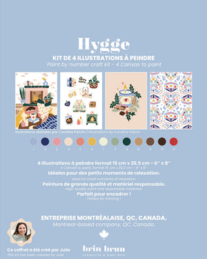 Coffret créatif Kit de peinture à numéros Hygge - arloca