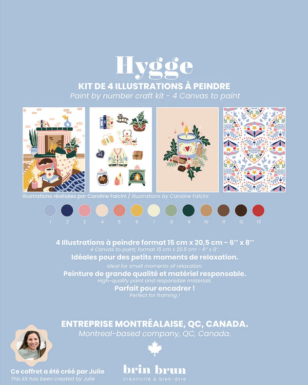 Coffret créatif Kit de peinture à numéros Hygge