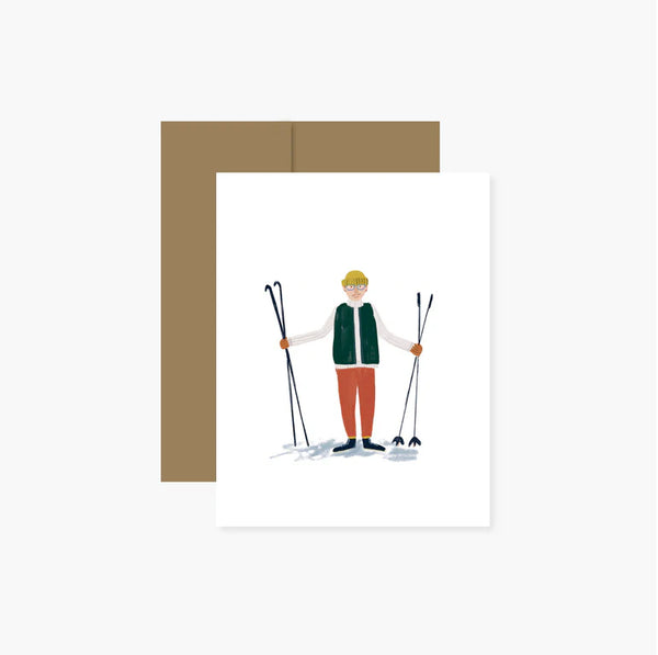 Carte de souhaits Ski de fond