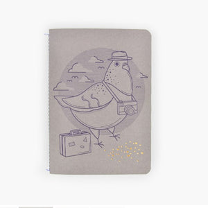 Carnet de note cousu Pigeon voyageur - arloca