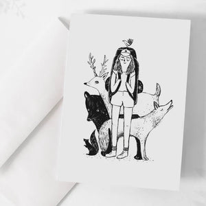 Carte de souhaits La voyageuse - arloca