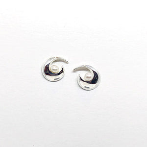Boucles d'oreilles Demi-lune avec perle - arloca