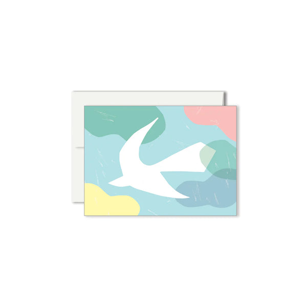 Mini carte de souhaits Colombe