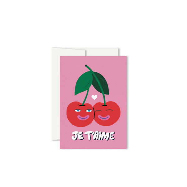 Mini carte de souhaits Cerises