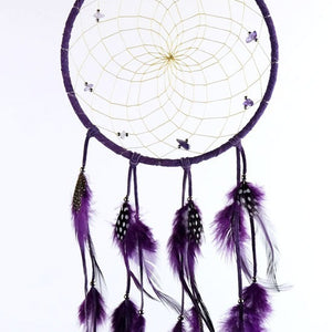 Capteur de rêves 6" Violet avec pierres semi-précieuses - arloca