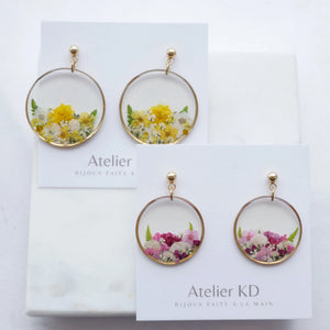 Boucles d'oreilles Bouquet rondes - arloca