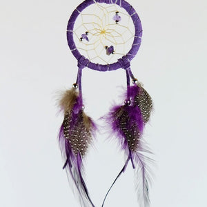 Capteur de rêves 2.5 "Violet avec pierres semi-précieuses - arloca