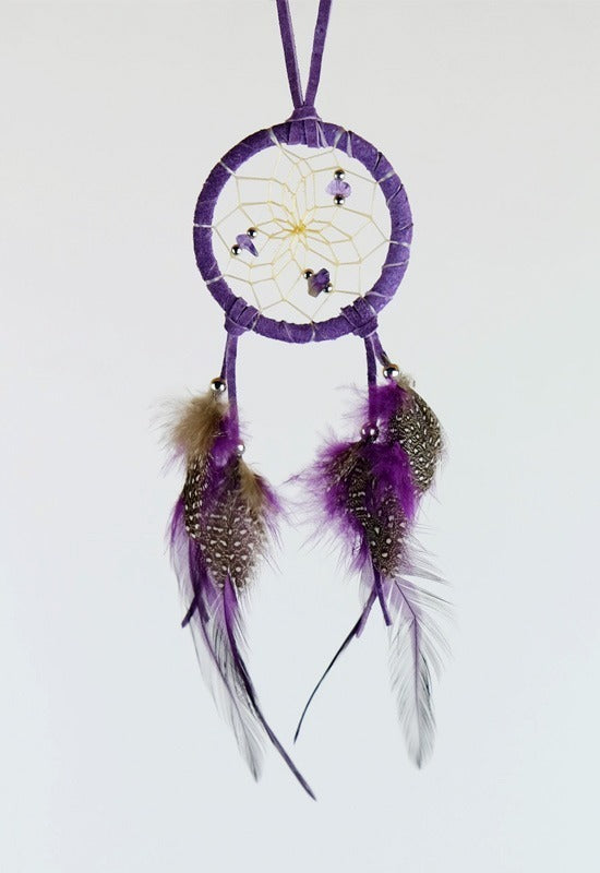 Capteur de rêves 2.5 "Violet avec pierres semi-précieuses - arloca