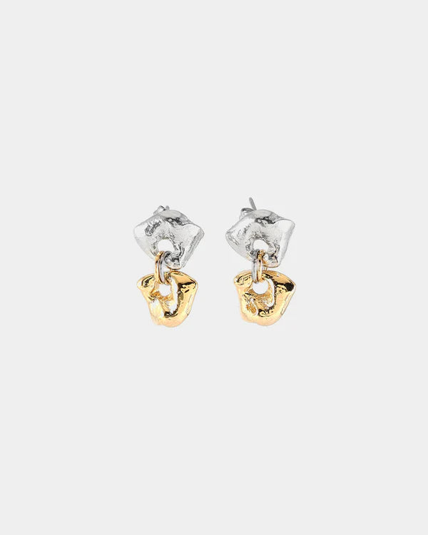 Boucles d'oreille Fluvi Deux tons - arloca