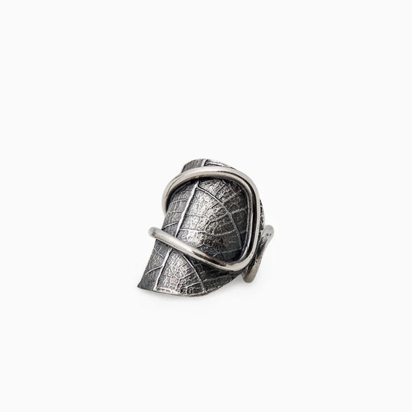 Bague Feuille en argent - arloca
