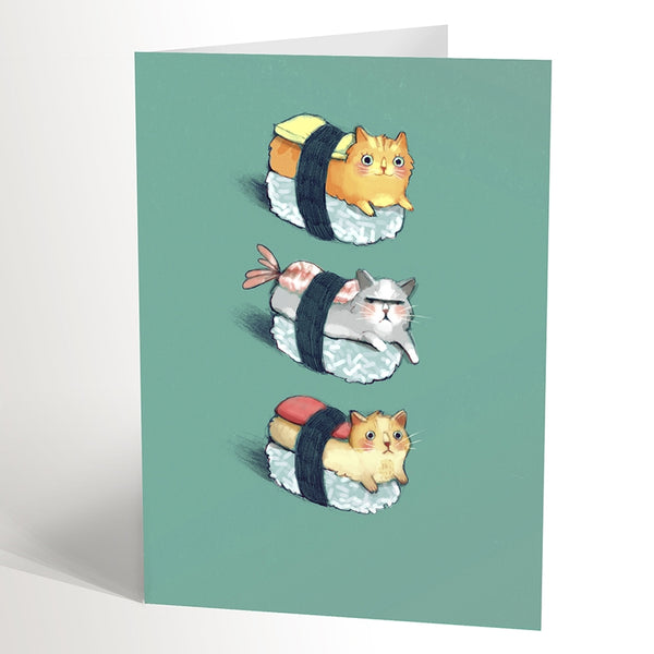 Carte de souhaits Les Sushis-Chats