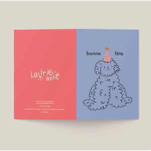 Carte de souhaits Bonne fête Chien.