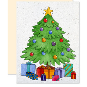 Carte de voeux plantable Le Sapin de noël.