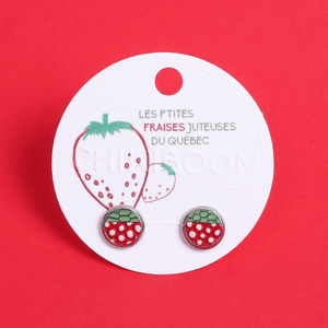 Boucles d'oreilles Les p'tites fraises - arloca