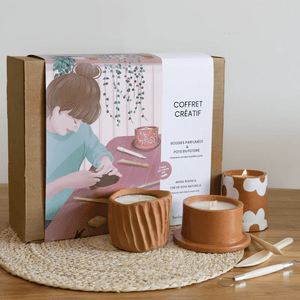 Coffret de fabrication de bougies avec argile rouge - arloca