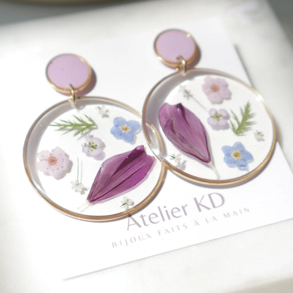 Boucles d'oreilles duo printemps Maia - arloca