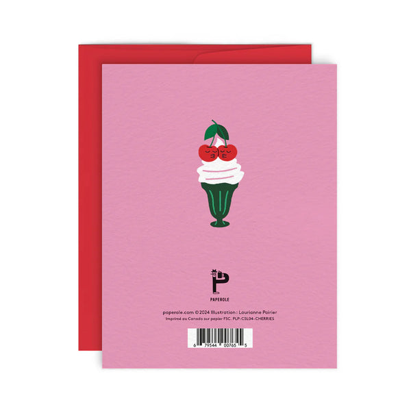 Carte de souhaits Cerises - arloca