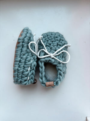 Pantoufles loafers mini Océan.