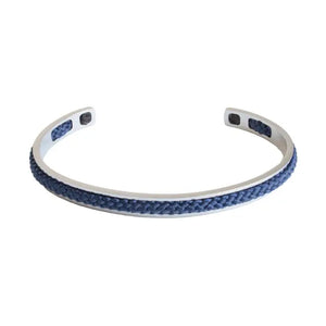Bracelet manchette pour hommes en corde bleu marine – Corfou.