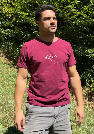 T-shirt Apalaches bourgogne - arloca