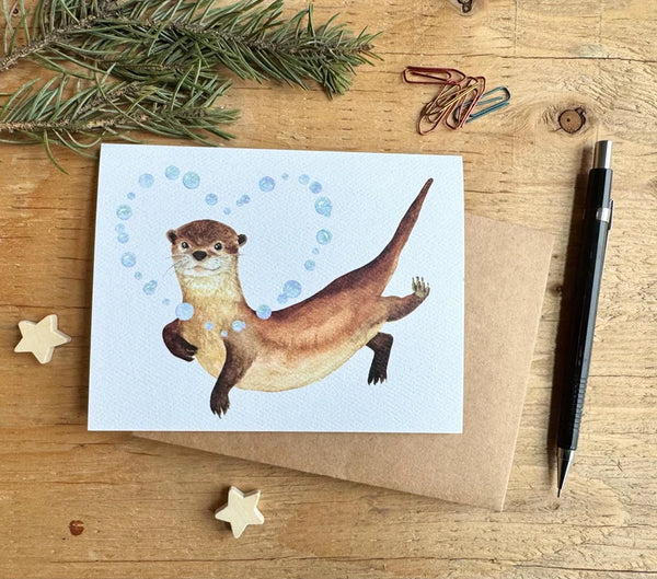 Carte de souhaits Loutre des rivières,